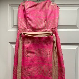 H&M strapless pink dress